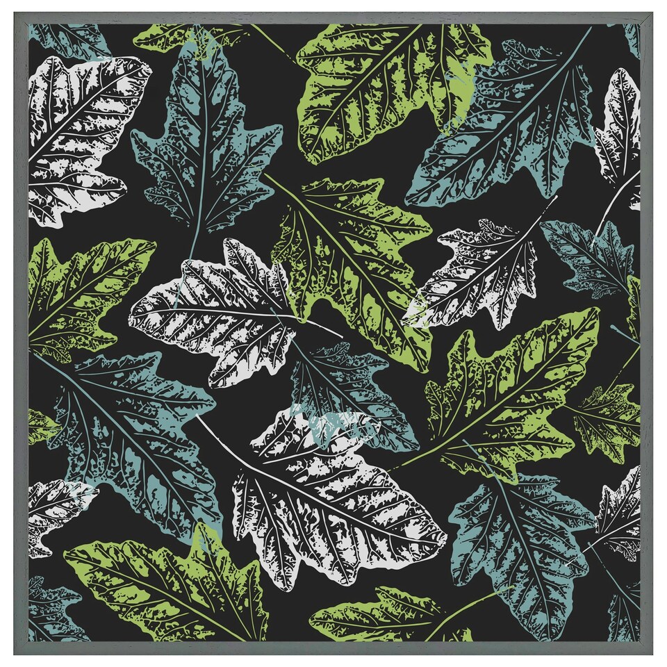 image 1 of Leaf print on dark bachground (Picture Frame) Brown | M