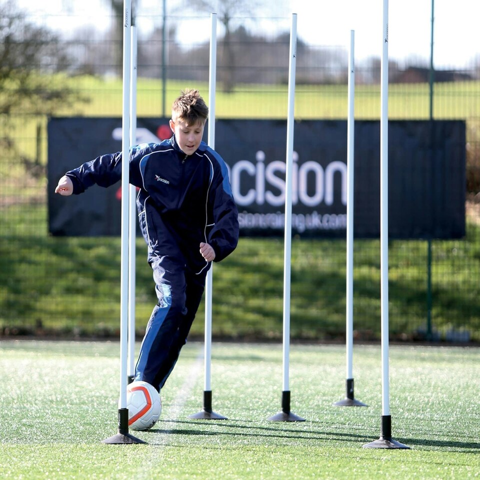 Precision Training Boundary Poles White