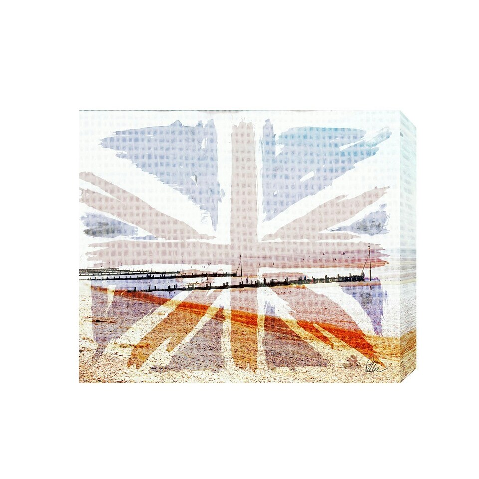 image 1 of Union jack beach (Canvas Print) 60" x 40"