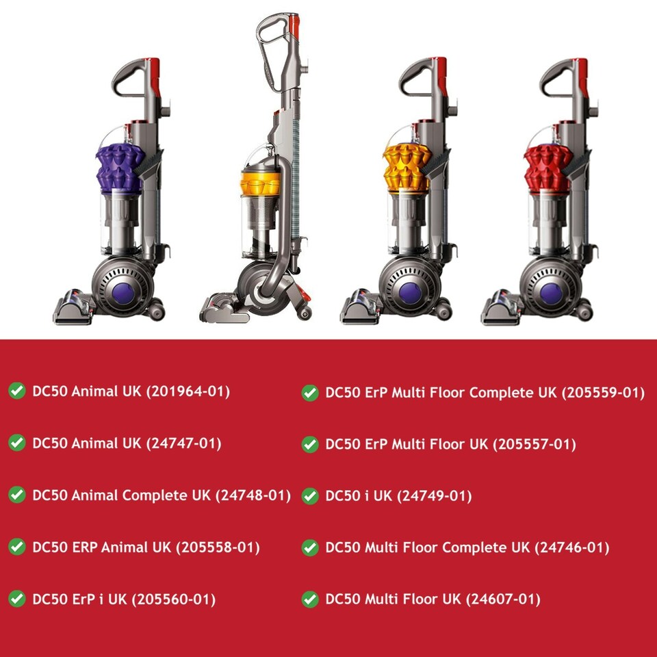 image 1 of SPARES2GO Grey Suction Pipe Hose for Dyson DC50 DC50i DC50ERP DC51ERP Vacuum Cleaner | Grey