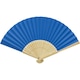image 1 of Carmen Bamboo Handheld Fan - Aqua Blue - One Size