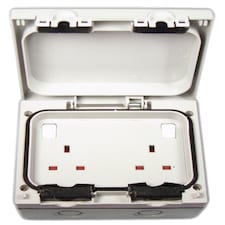 Dencon Outdoor Switch Socket (UK Plug) - White - One Size