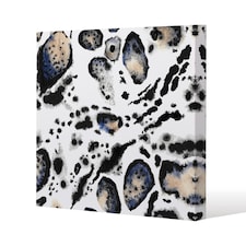 Leopard Print with Blue (Canvas Print) / 114 x 114 x 4cm | Multi