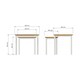 image 2 of Taberno Oak Nest Of 2 Tables Linen White White