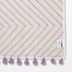 image 5 of Homescapes Lilac Cotton Bath Mat Tufted Zig Zag with Pom Pom Edges - 50 x 80 cm Purple
