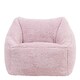 image 4 of Kids Bean Bag Chair - Pink Fluffy Beanbag for Children