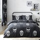 image 1 of Catherine Lansfield Skulls Reversible Single Duvet Cover Set Grey
