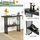 image 5 of COSTWAY 2-tier Console Table Entryway Table Black