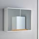 image 1 of Bathroom Cabinet Wall Mounted Mirrored Vanity Storage Organiser | White