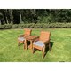image 3 of Deluxe 2 Chair & Table Outdoor Set With 2 x Chair Cushion Grey