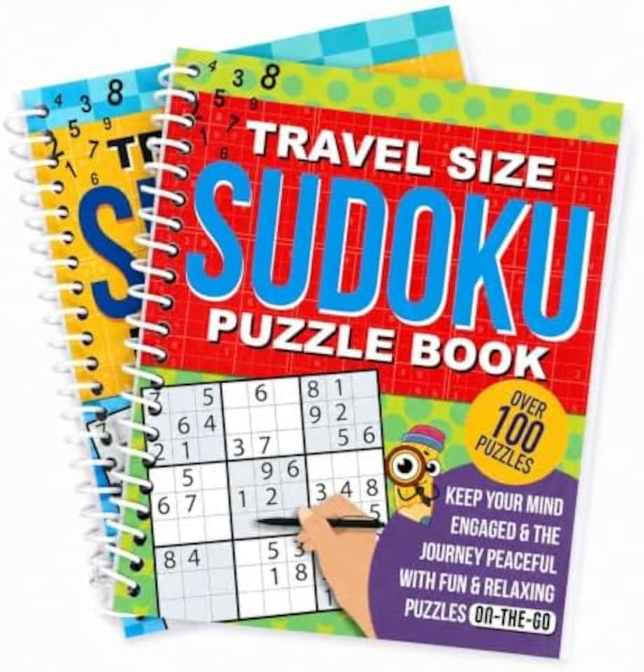 image 1 of Sudoku Puzzle Books Set of 2 Travel Size 200 Pages Each (Sudoku)
