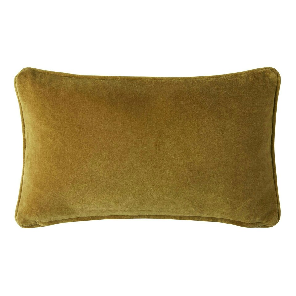 image 1 of Orla Kiely Retro Flower Stripe Dune Filled Cushion 30x50cm Yellow