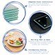 image 2 of Harbour Housewares 6pc Glass Placemats - White - 30 x 20cm - Sleek, Heatproof Table Mats White