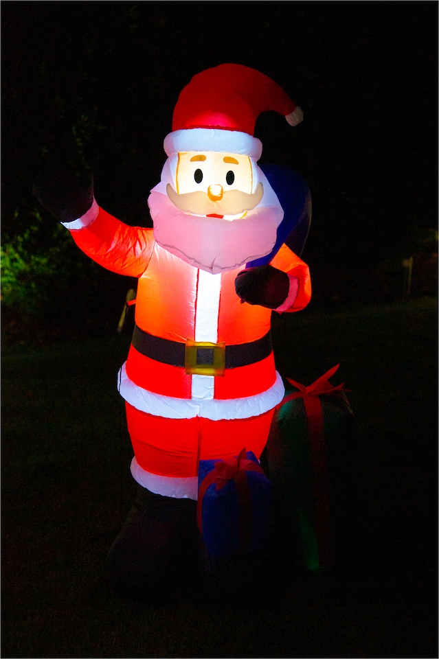 image 1 of St Helens Inflatable Santa Claus with Presents, 154cm