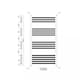 image 2 of Polished Chrome 1000 x 300mm Heated Bathroom Towel Rail Warmer Ladder Radiator with Angled Manual Valves Pair