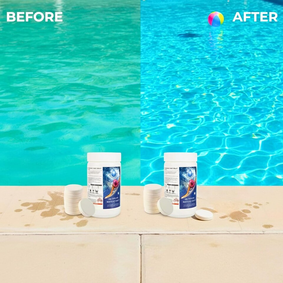 image 1 of 2Kg Multifunction Chlorine Tablets 4in1 Dispenser Tablets Sanitiser, Stabiliser, Algaecide and Clarifier for Hot Tubs