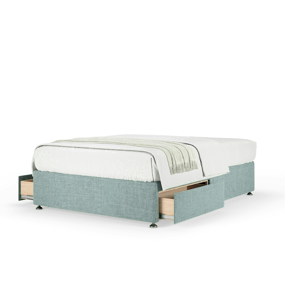 image 1 of Neptune Spring Duckegg Linen 2 Drawer Divan Set Small Double