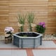 image 1 of Grey Raised Hexagon Garden Solar Pond Set - 1m Width