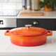 image 3 of Cooks Professional Set of 2 Cast Iron Casserole Dishes 26cm & 28cm | Orange | Orange