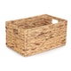 image 8 of Large Water Hyacinth Rectangular Storage Basket | Brown | Brown