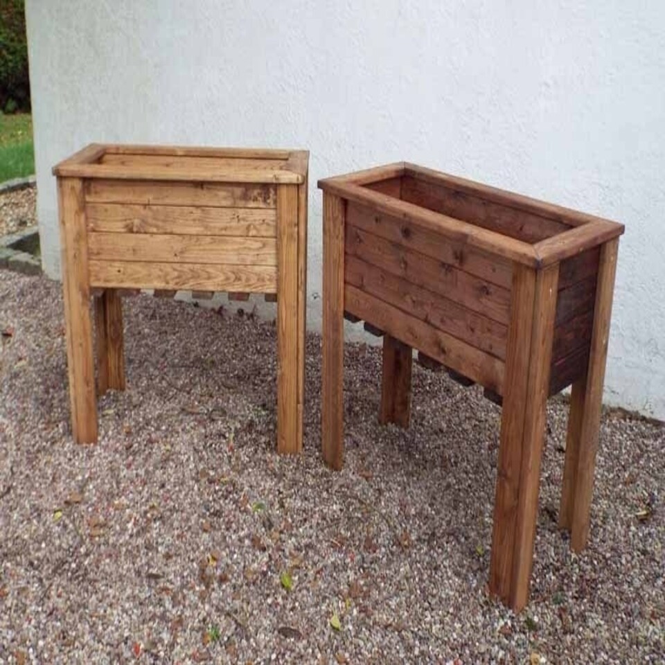 image 1 of Wiltshire (Raised) 2pc Medium Trough Set - W82 x D41 x H72 Brown