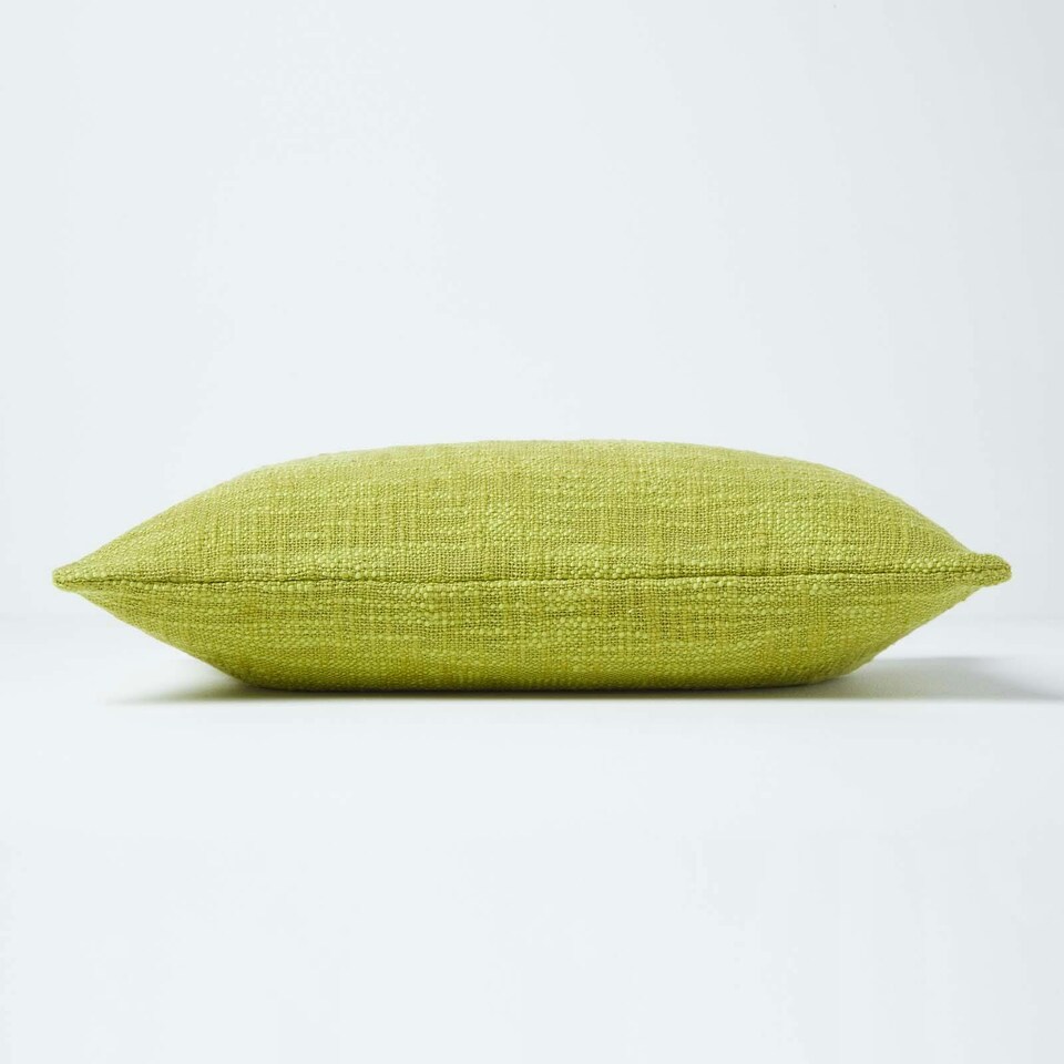 image 1 of Homescapes Nirvana Cotton Green Rectangular Cushion Cover - 30 x 50 cm | Green | Green | 30 x 50 cm