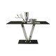 image 1 of Furniturebox Florini Black Glass And Metal V Dining Table