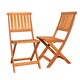 image 7 of Set of 2 Bowness Outdoor Garden Patio Wooden Folding Chairs | Brown | Brown