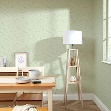 Lavender Cascade Wallpaper in Sage Multi
