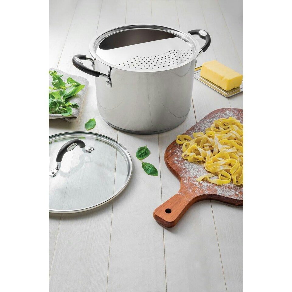 image 1 of Tramontina Stainless Steel Pasta Stock Pot 24cm (7.8l)