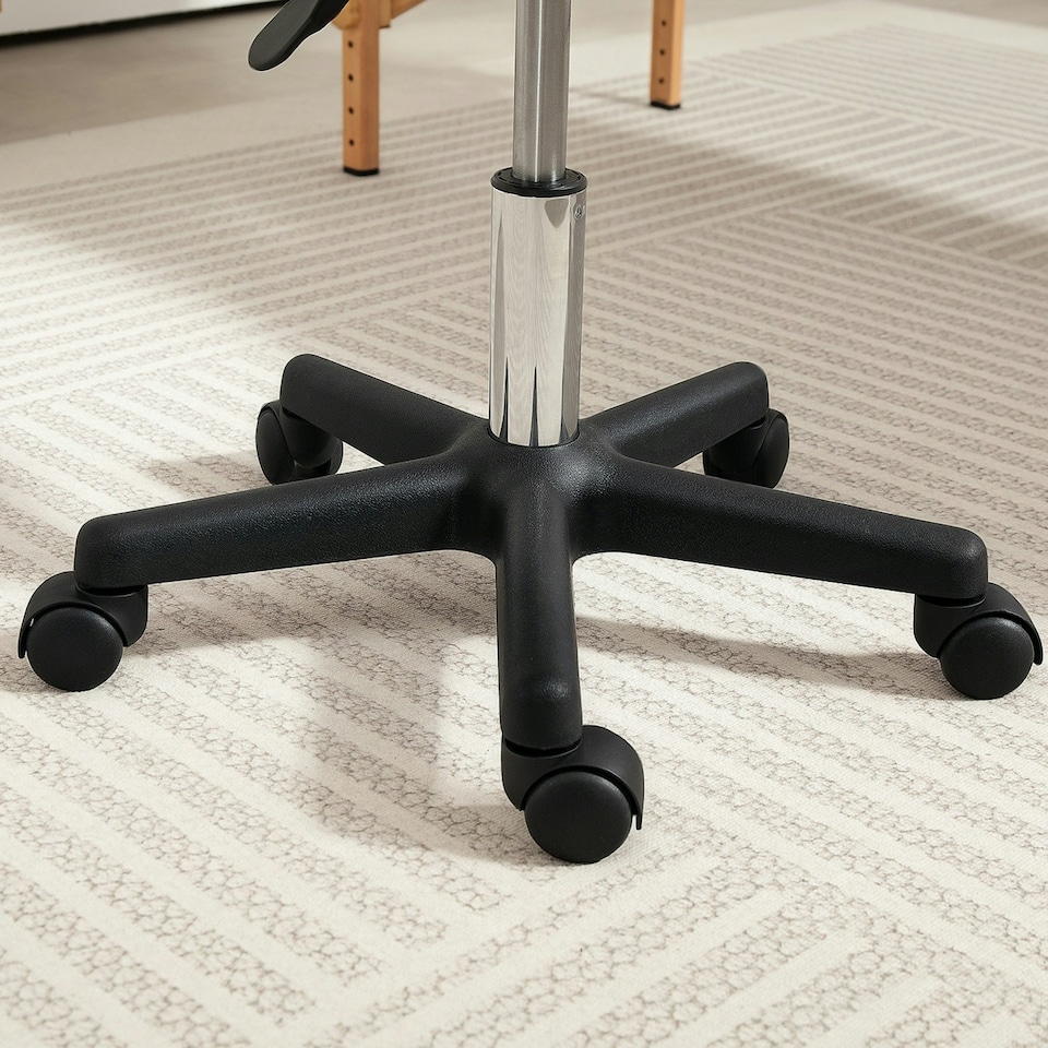 image 1 of HOMCOM Saddle Stool Adjustable Rolling Salon Chair for Massage Spa Beauty Pink Pink