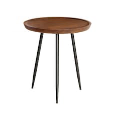 Chervey Round Solid Mango Wood Side Table with Tri-Pin Legs Large