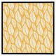 image 2 of White leaf pattern on orange (Picutre Frame) Brown | XL