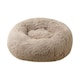 image 2 of Soft Calming Donut Bed - Premium Quality For Dogs & Cats - Khaki / 50cm | Cream | S
