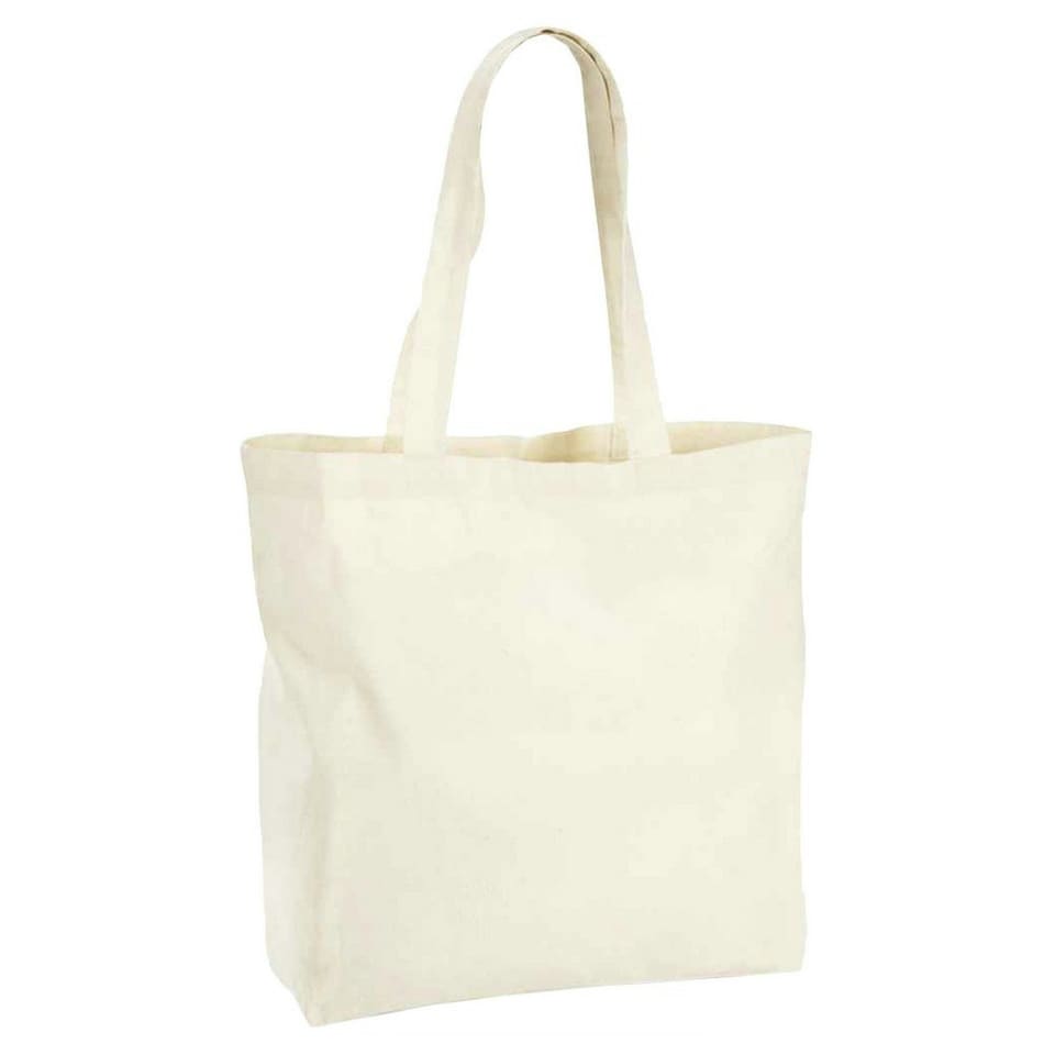 Westford Mill Recycled Cotton Oversized Tote Bag - Natural - One Size Cream