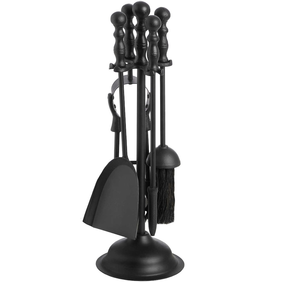 image 1 of Hill Interiors Black Duchess Steel Hearth Tool Set - Black - One Size