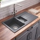 image 8 of Balterley 100cm Kitchen 1.5 Bowl Composite Inset Sink with Overflow & Reversible Drainer