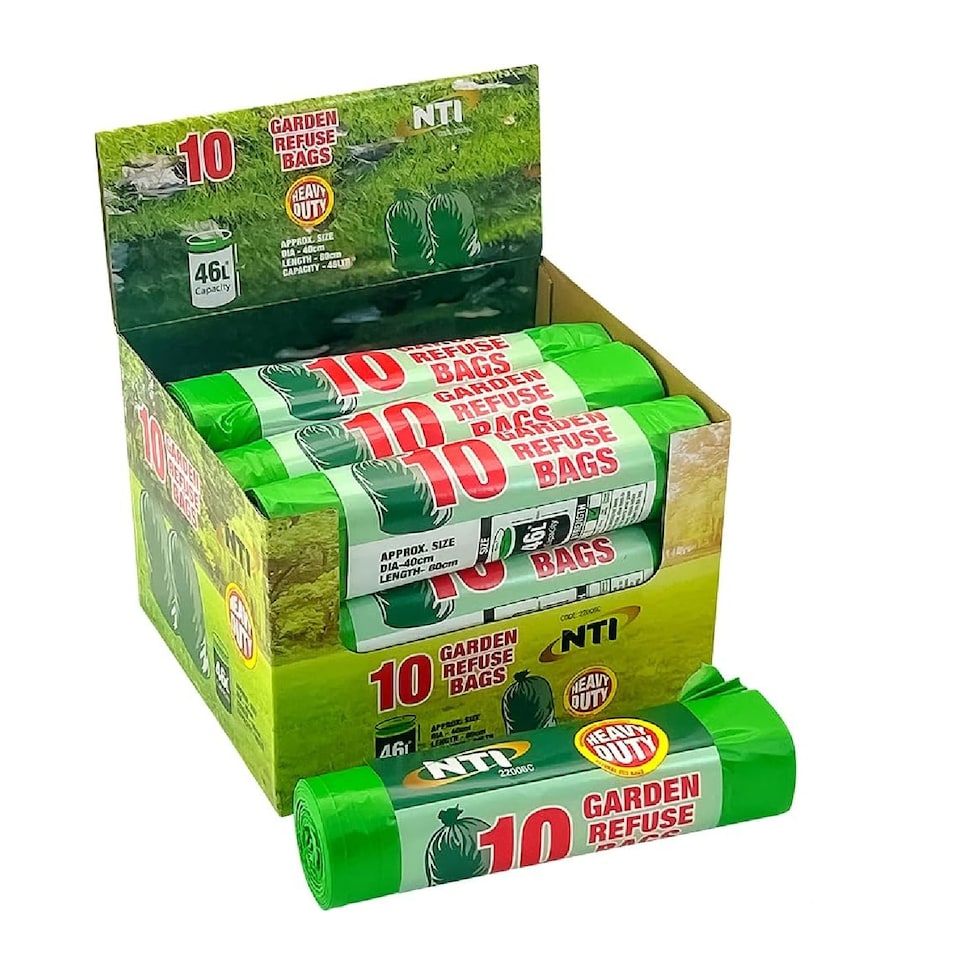image 1 of Pack Of 50 Bin Liners Garden Rubbish Versatile Heavy Duty Refuse Sacks