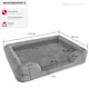 image 6 of Dog Bed Kimba - orthopaedic, thick padding, raised edge, washable cover | Grey | grey | XL | 1