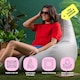 image 2 of Icon Dalton High Back Adult Gaming Indoor Outdoor Bean Bag Chair, Grey