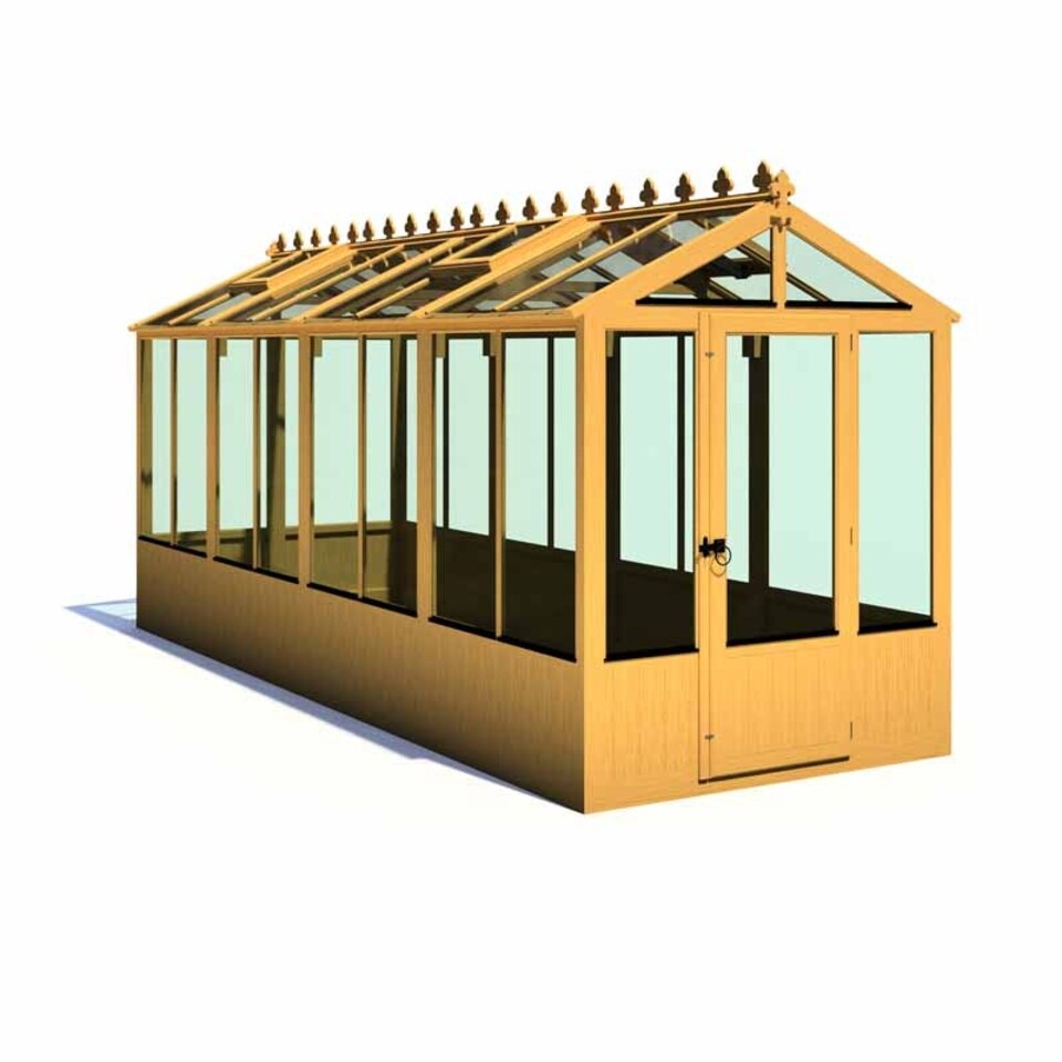 image 1 of Holkham 6 x 16 Greenhouse - Timber - L476 x W190.3 x H237.3 cm