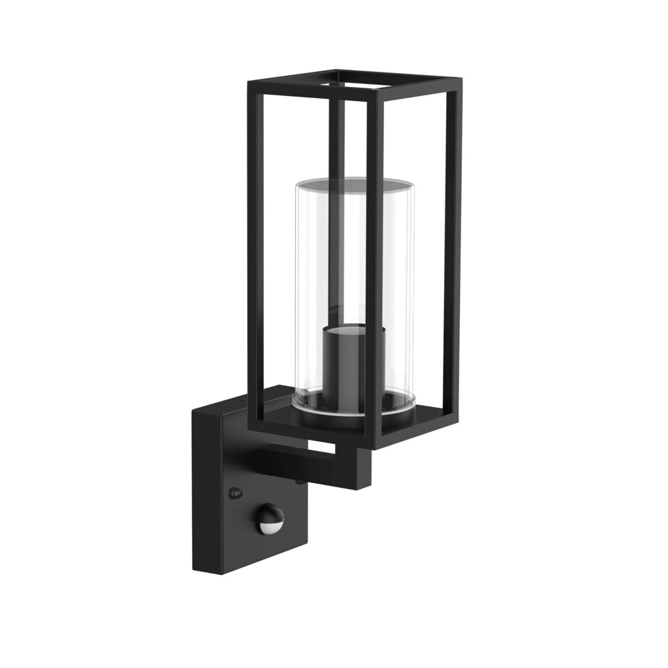 image 1 of CGC CHLOE Outdoor Wall Lantern Black with PIR Motion Sensor IP54