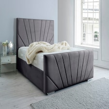 Marco Plush King Bed Frame - Steel