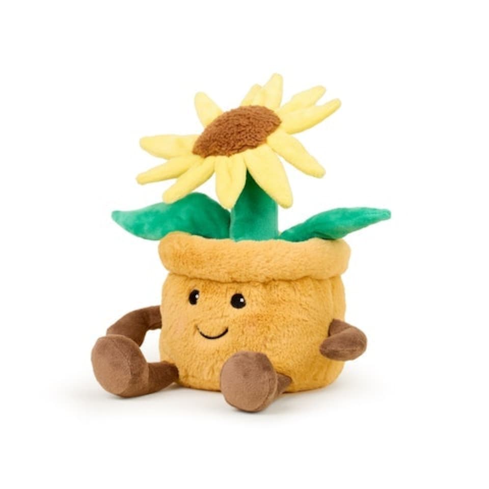 image 1 of Warmies Plush Yellow Flower Pot Microwavable LARGE