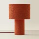 image 4 of ValueLights Ash Rust Full Fabric Boucle Table Lamp | Orange