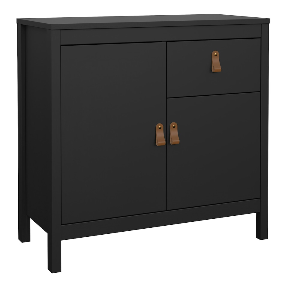 image 1 of Barcelona Sideboard 2 Doors 1 Drawer in Matt Black