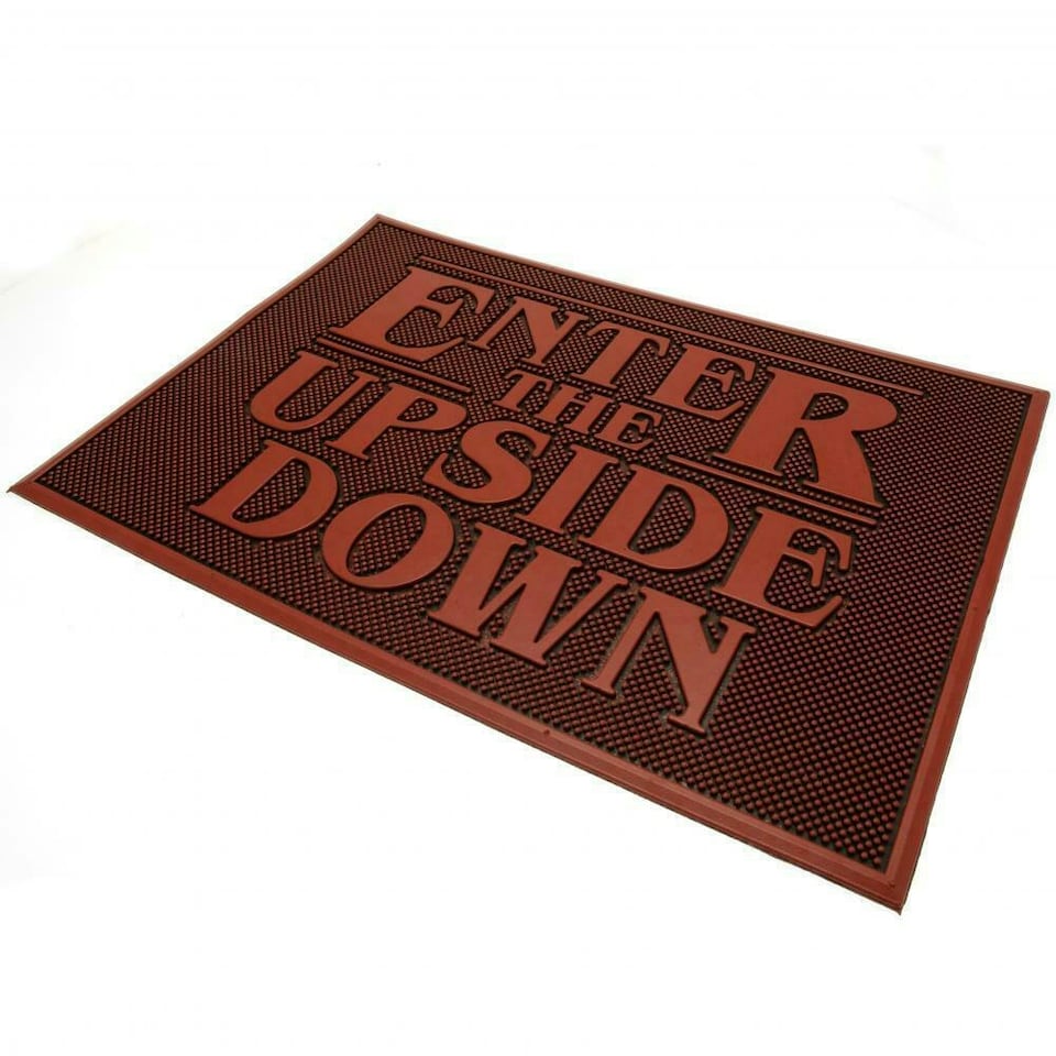 image 1 of Stranger Things Enter The Upside Down Rubber Door Mat - Red - One Size