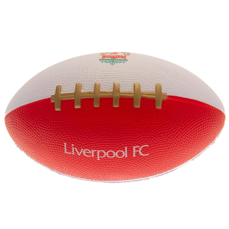 image 1 of Liverpool FC Mini Soft American Football - Red/White - One Size