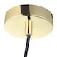 image 4 of White Marble Pendant Lamp Fitting in Scandinavian Design with Black Fabric Cable | White