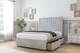 image 3 of Sloomy Somerset Silver Naples Divan Bed With Mattress No Drawers With 54" Floor Standing Headboard 5' King | Silver | Silver | King | 1